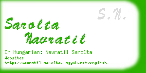 sarolta navratil business card